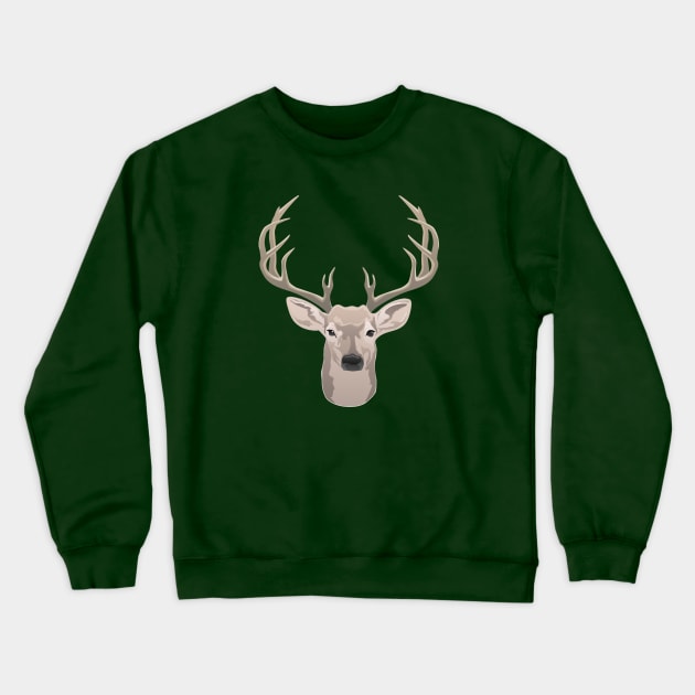 Beautiful buck with big antlers Crewneck Sweatshirt by hobrath